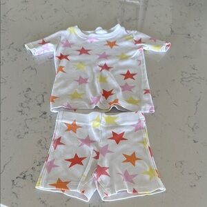 Primary organic star short and tshirt pajamas 2T